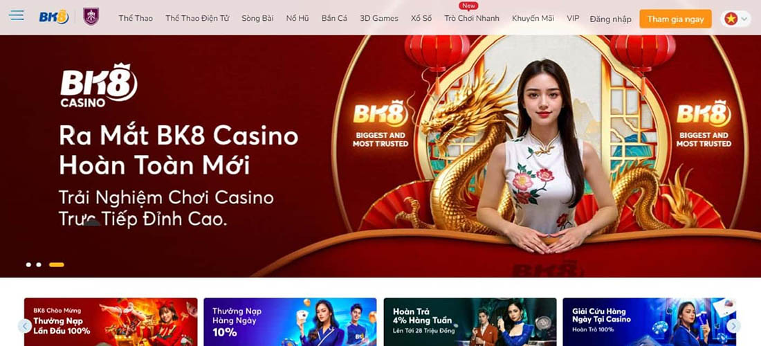 BK8 Trang web