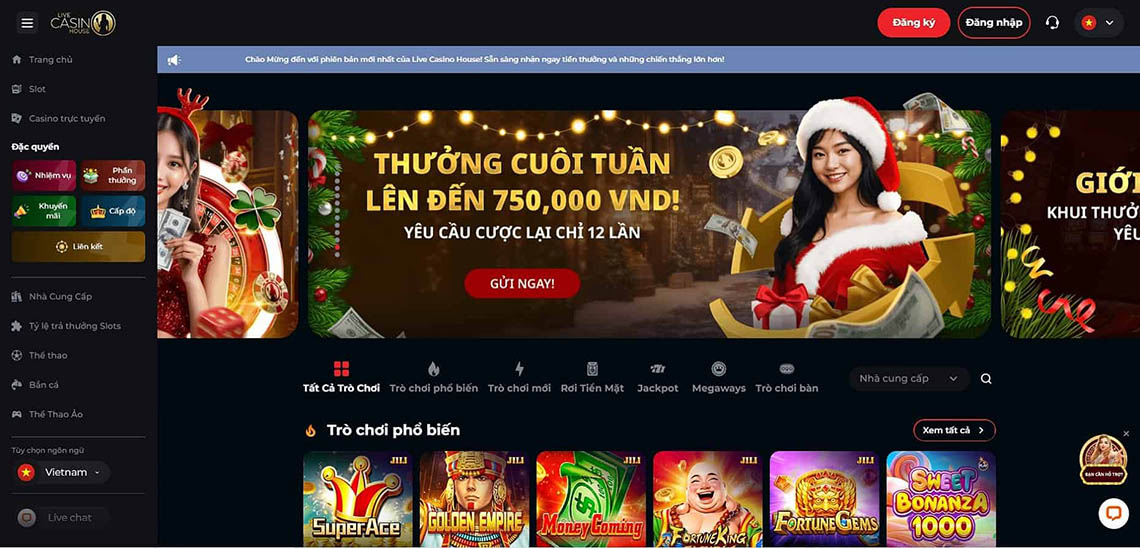Quy trình đăng ký Live Casino House Bước một